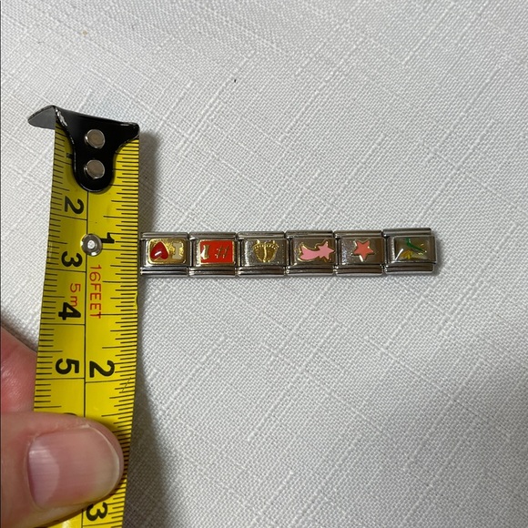 D’linq Lot of 6 Charms for Bracelet Stainless Steel Italy Stretch - Picture 4 of 7